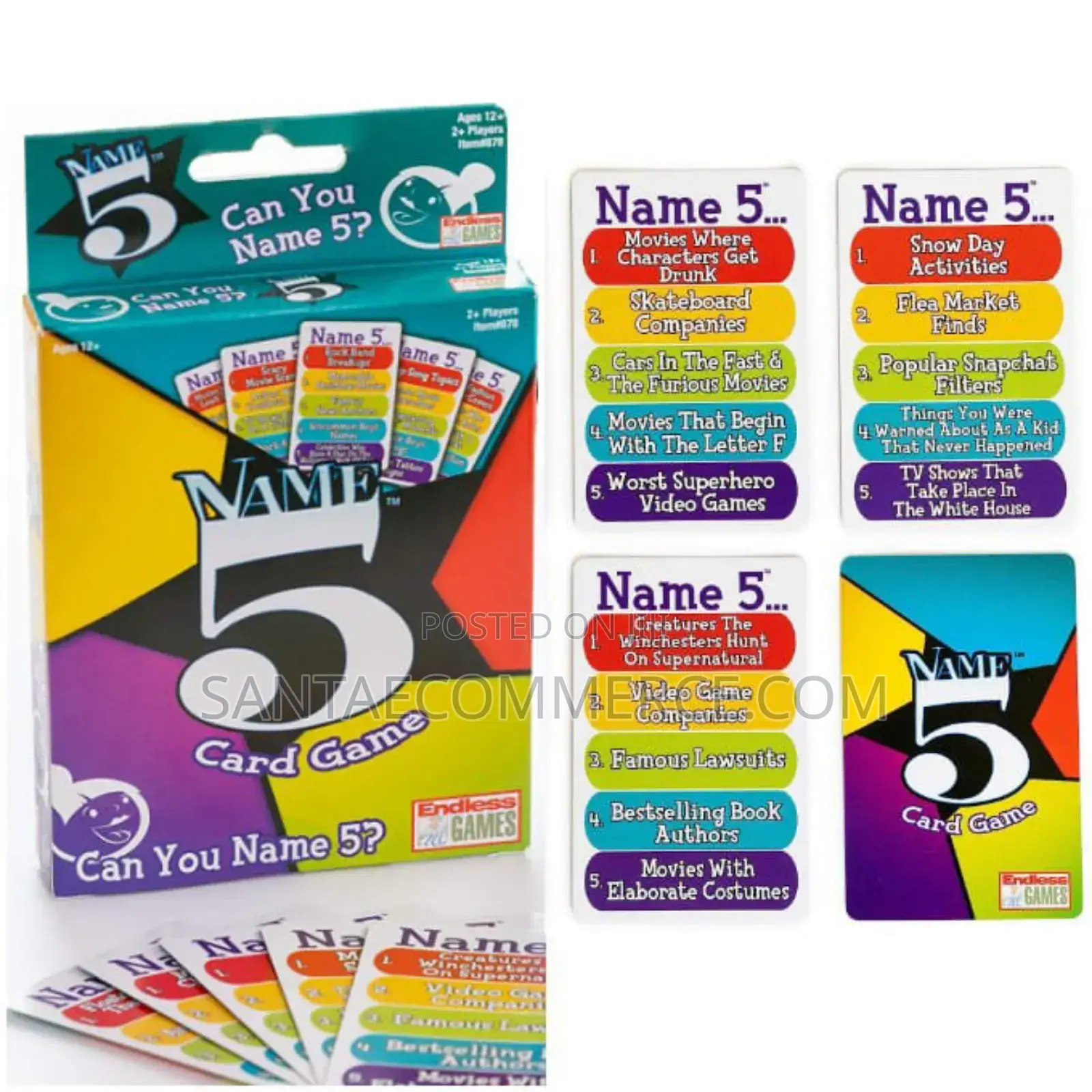 Can You Name Five Card Game