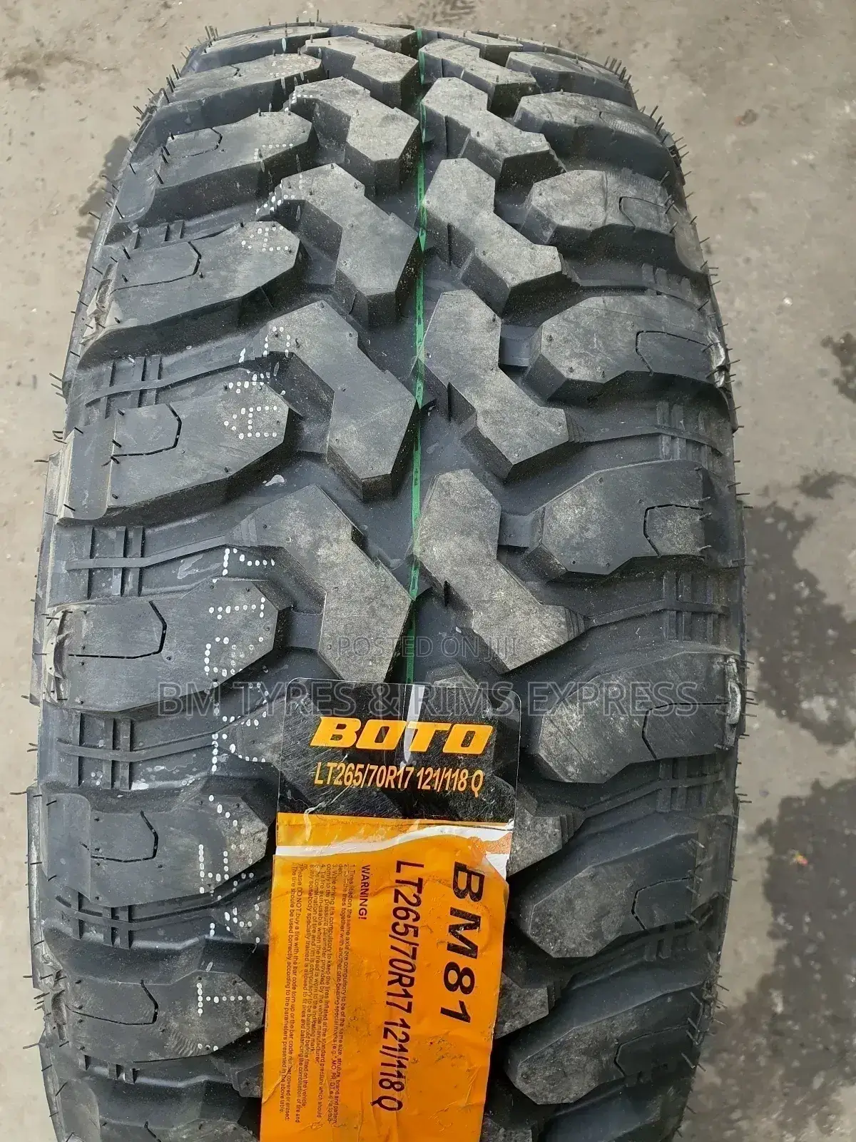 265 /65 R17 Boto Tyres (Mt)