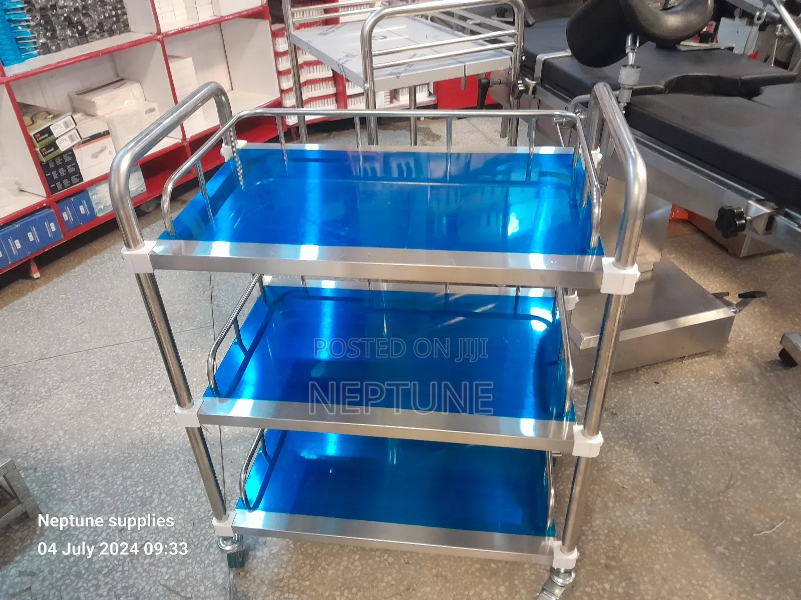 3-Shelves Medicine Trolley