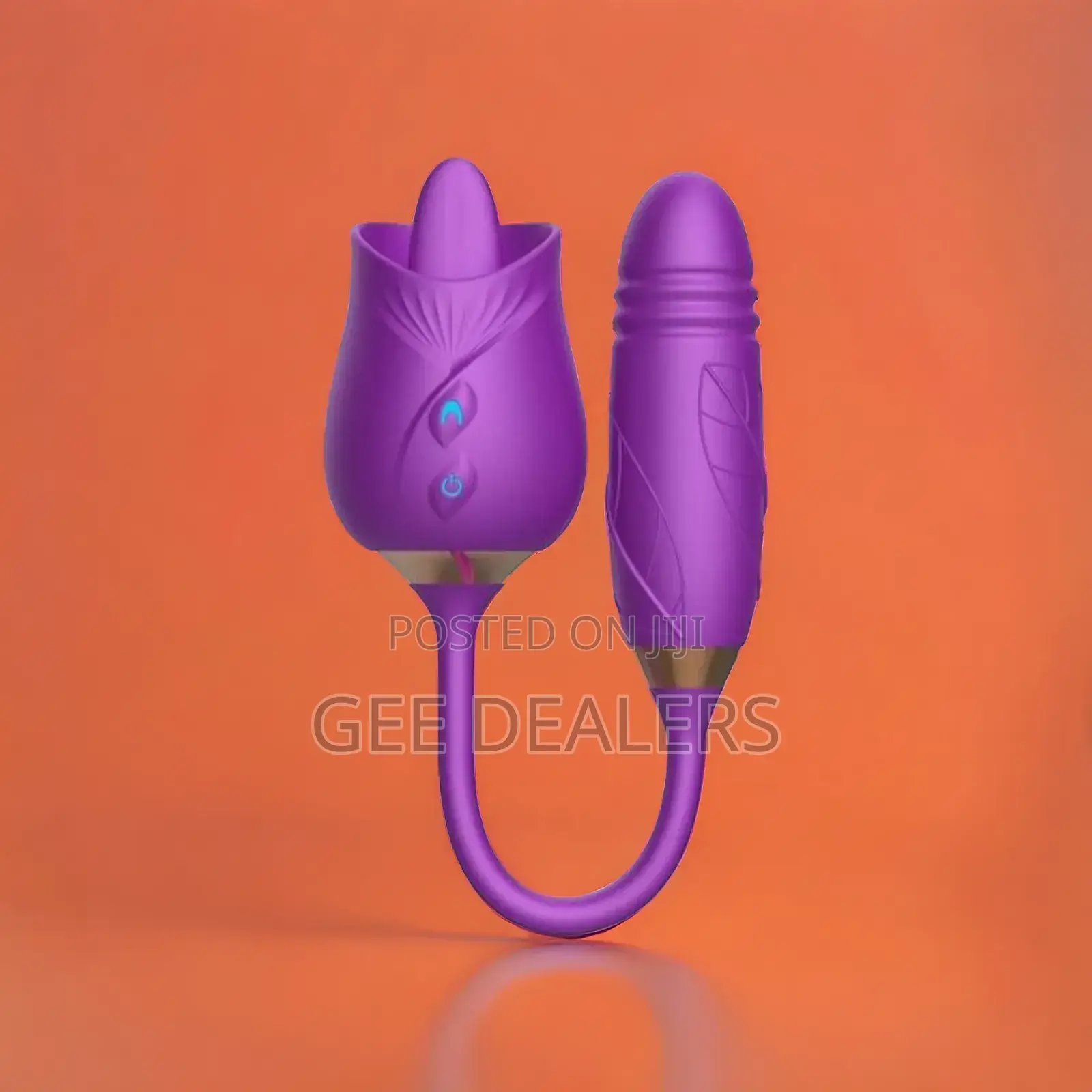 Rose Sucker for Clitorial Stimulation Plus Thrusting Dildo
