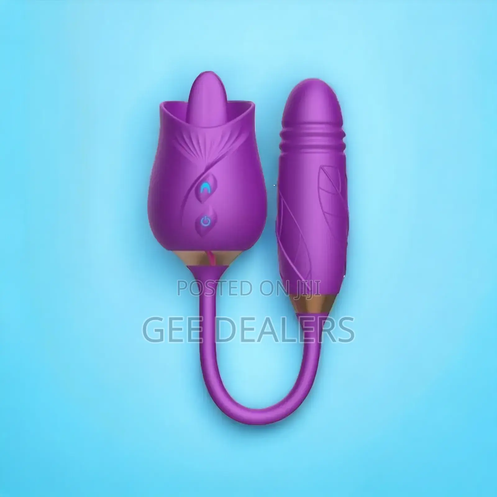 Rose Sucker Dildo >Rose Clitorial Stimulator+Thrusting Dildo