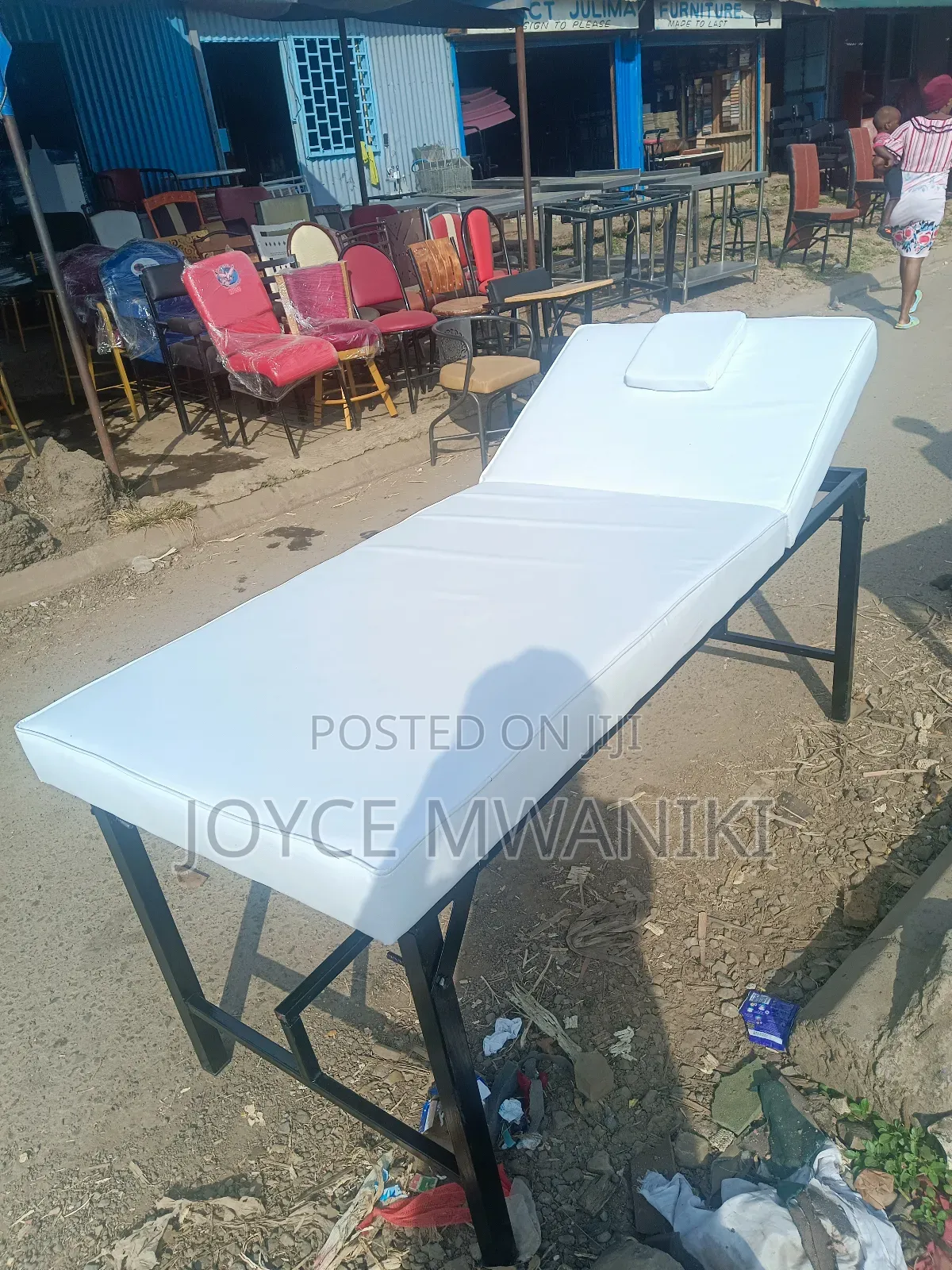 Massage Bed, Foldable Black