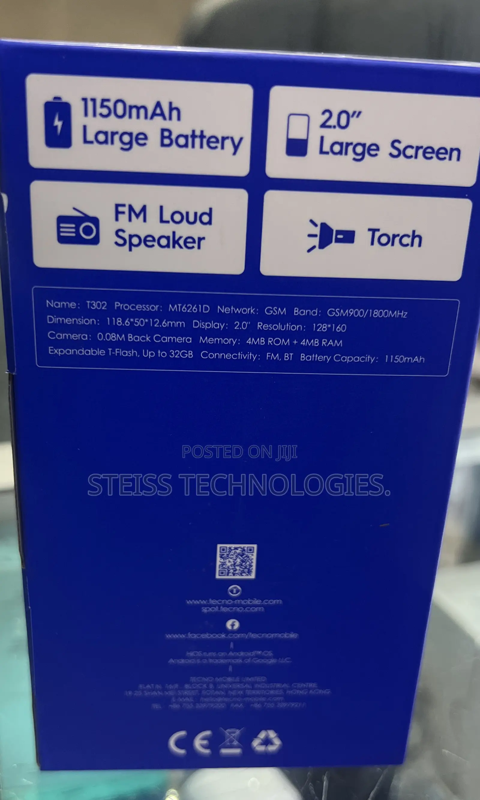 New Tecno T301 Black