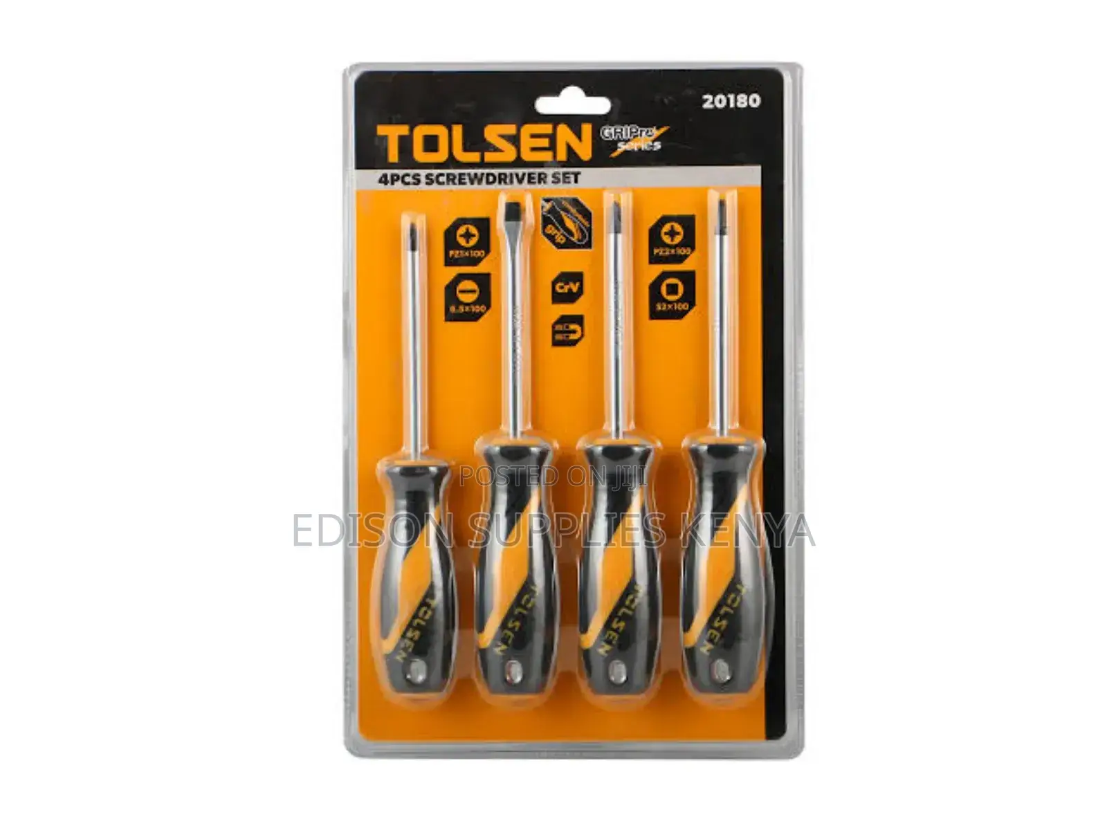 Screwdriver Set With Magnetised Tips Tolsen Screwdriver Set