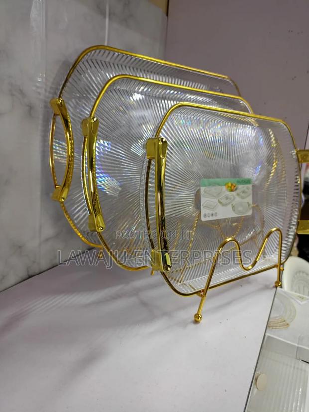 3pcs Oval Acrylic Trays - main view