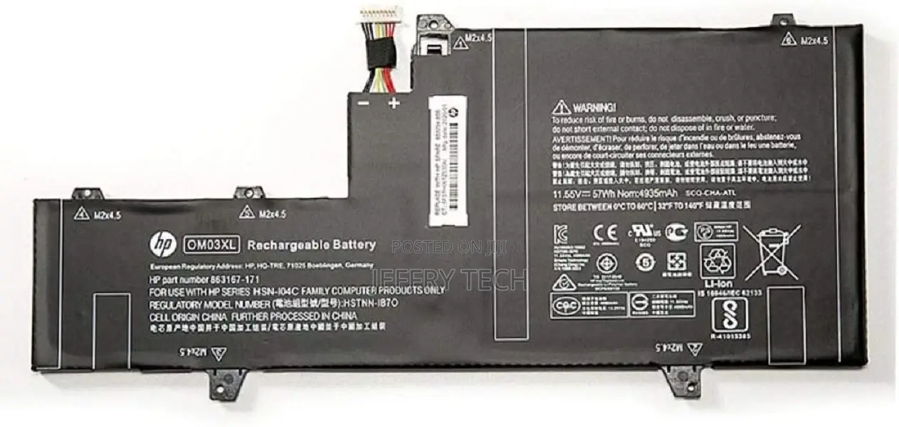 HP OM03XL Original Genuine High Quality Laptop Battery ( 6 M