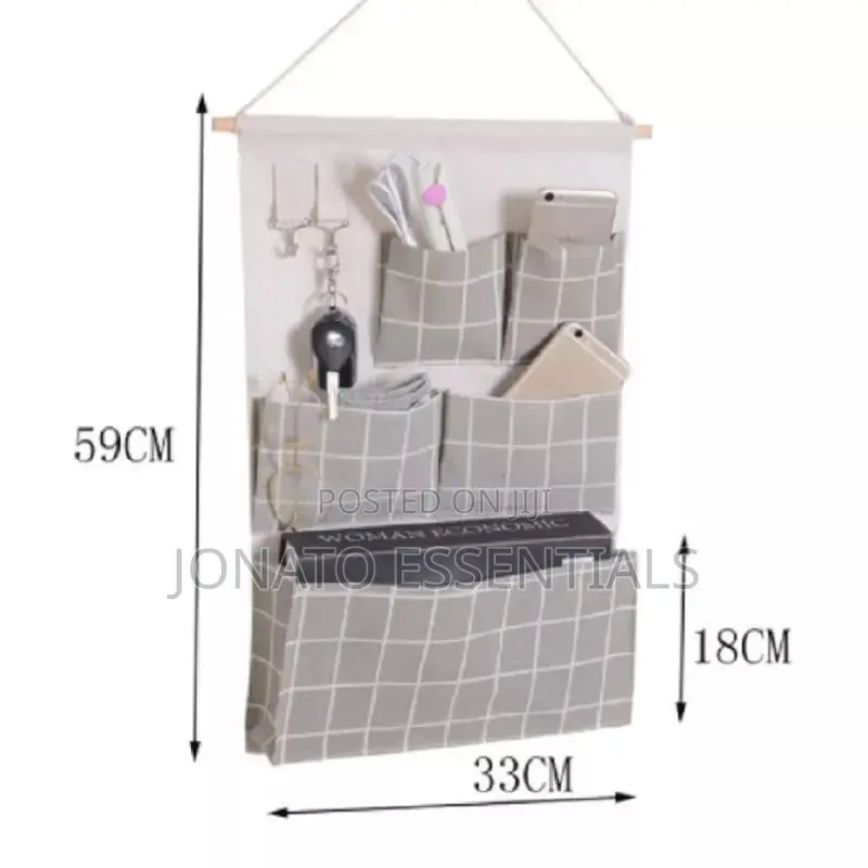 5 Pocket Wall Hanging Storage Bag Organizer