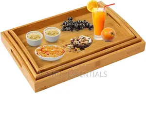 3pcs Multifunctional Bamboo Serving Trays