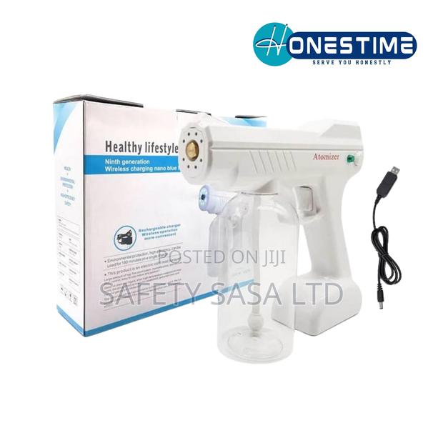 Portable Nano Atomizer Disinfection Nano Spray Gun Blue Ligh