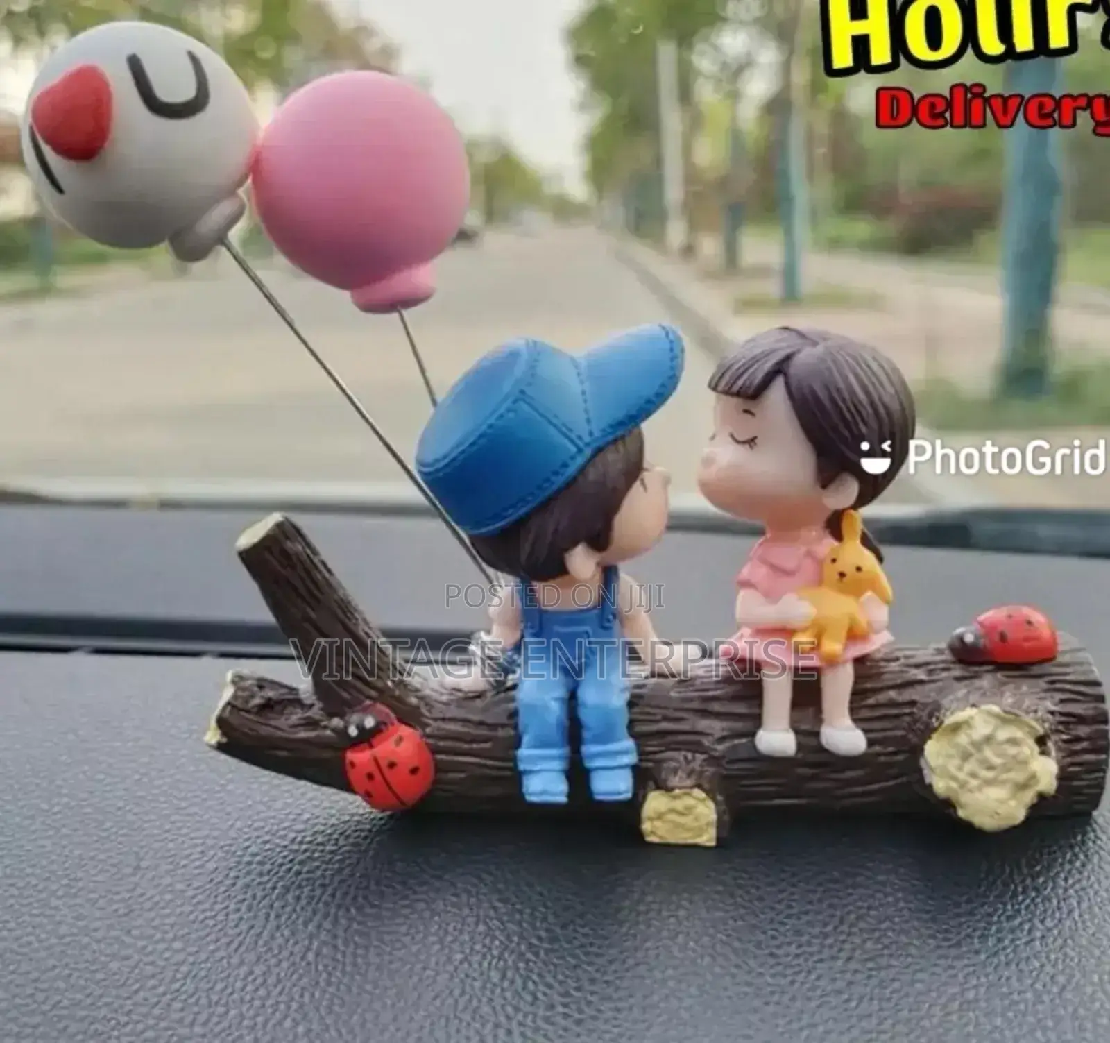 Cartoon Couples Ornament Interior Dashboard Accessories •√