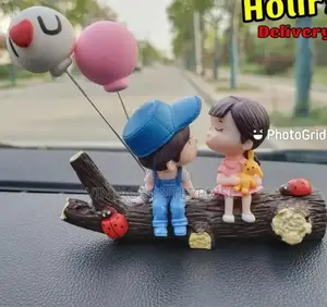 Cartoon Couples Ornament Interior Dashboard Accessories •√