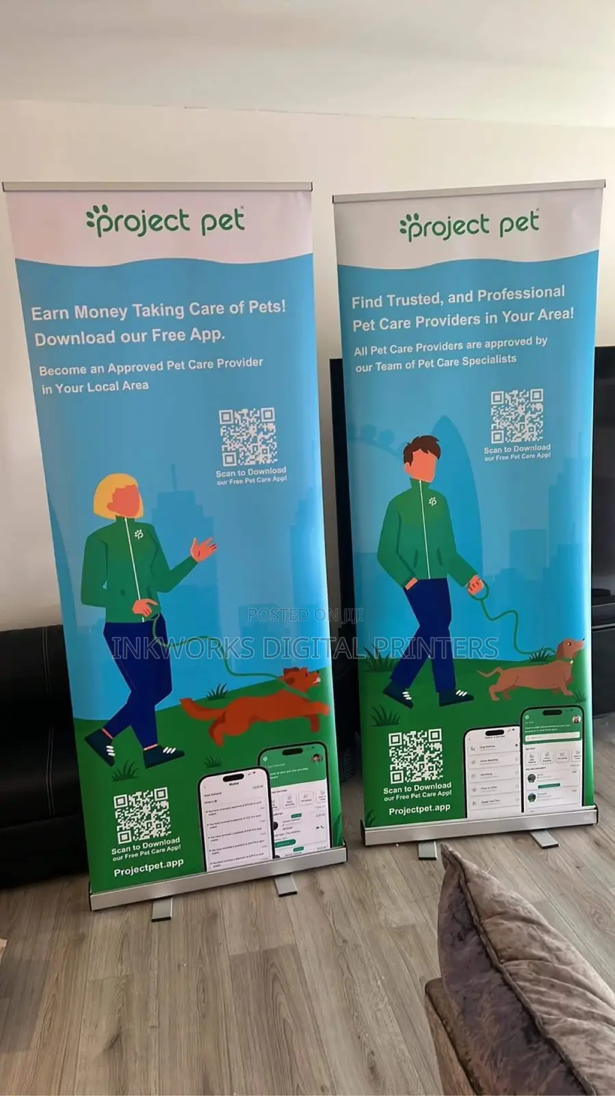 Durable Strong Narow Base Roll Up Banners Satin