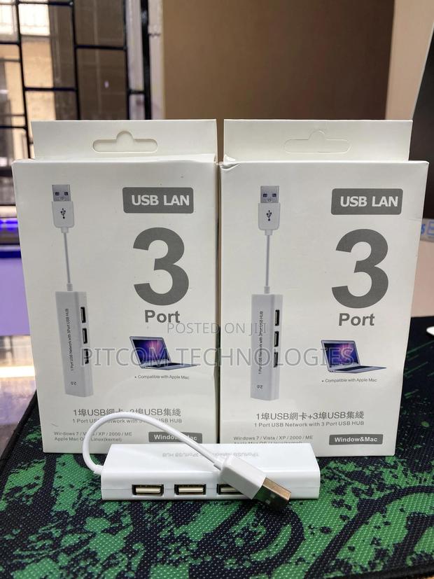 1port USB Ethernet With 3 USB HUB - main view