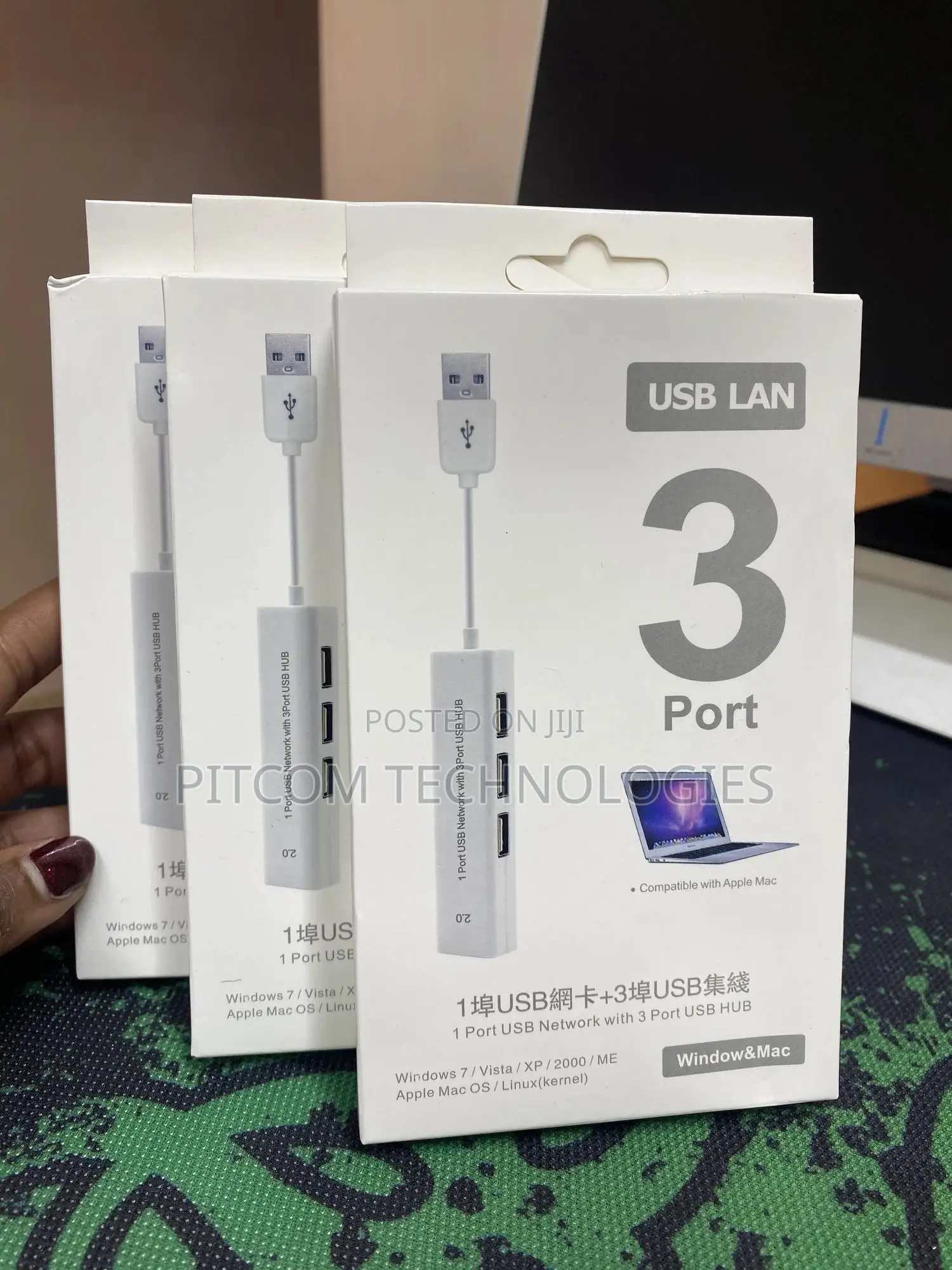 1port USB Ethernet With 3 USB HUB