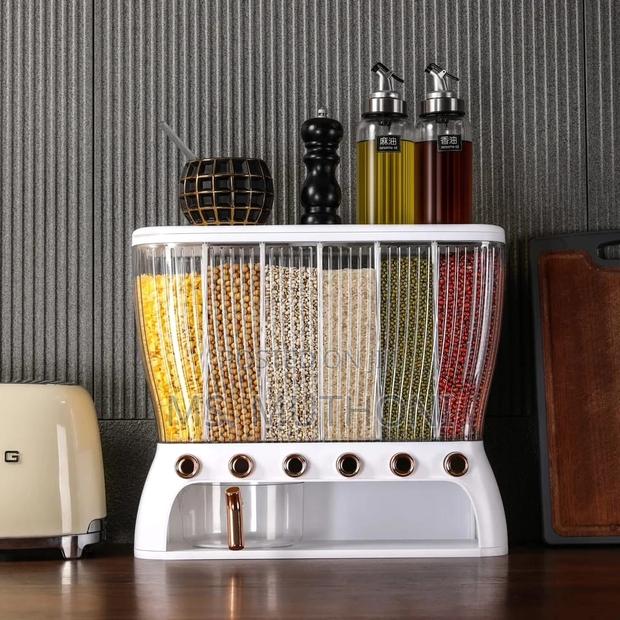 Premium Acrylic Partitioned Rice/Cereal Dispenser - thumbnail 2