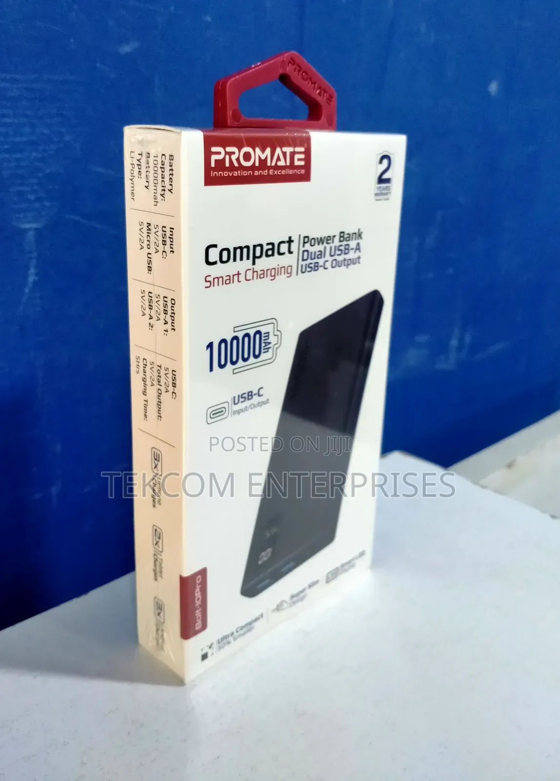 Promate Bolt-10pro 10000mah Compact Power Bank