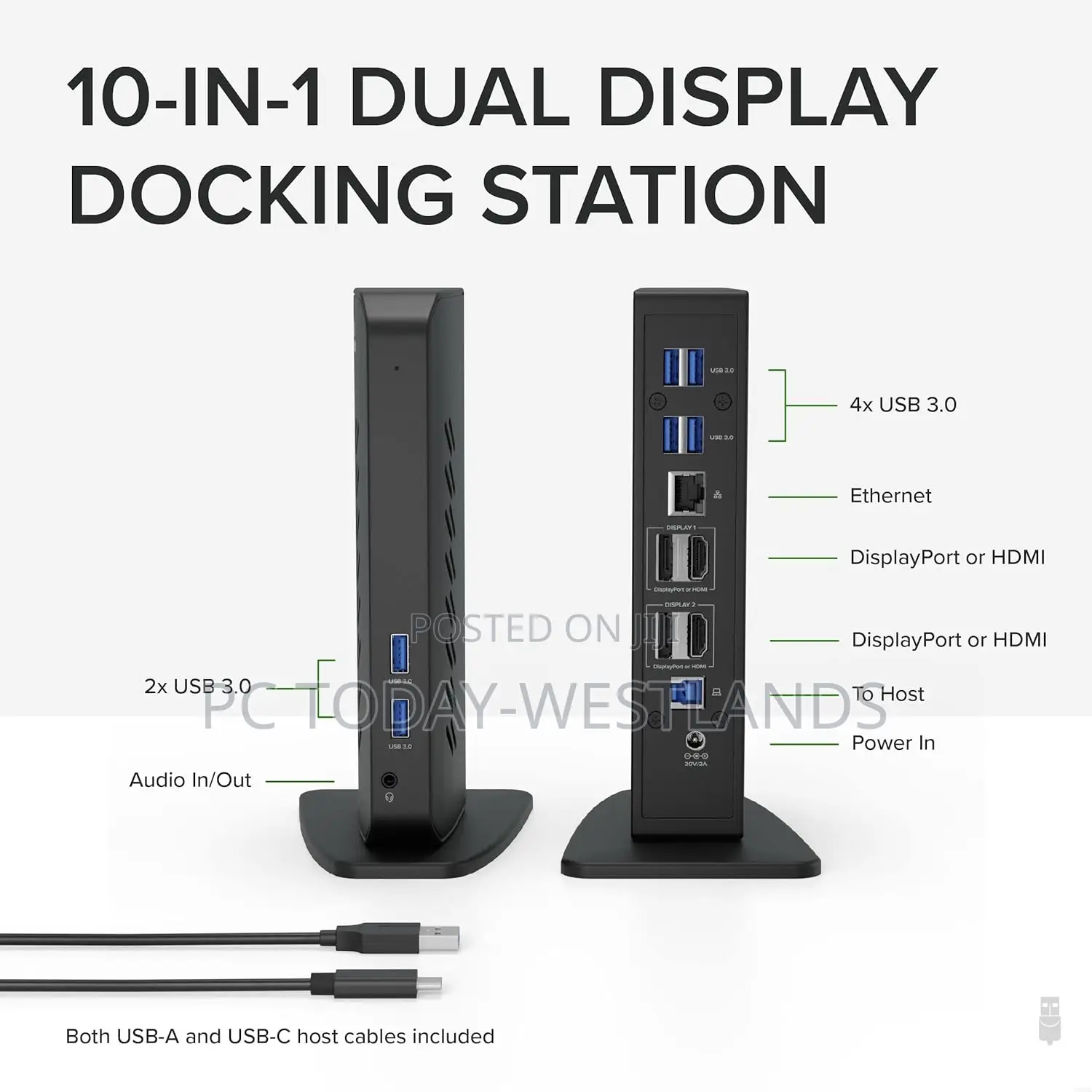 Plugable USB 3.0 and USB-C Dual Display Docking Station