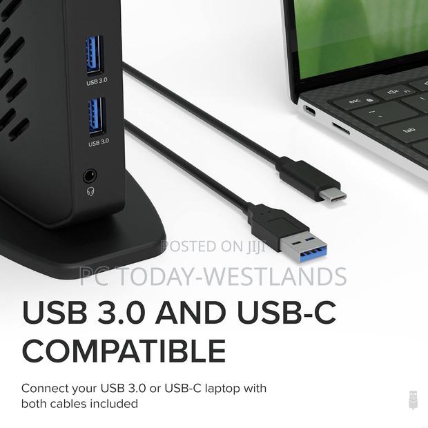 Plugable USB 3.0 and USB-C Dual Display Docking Station - thumbnail 6