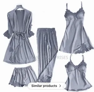 Grey 5pc Pajama Set