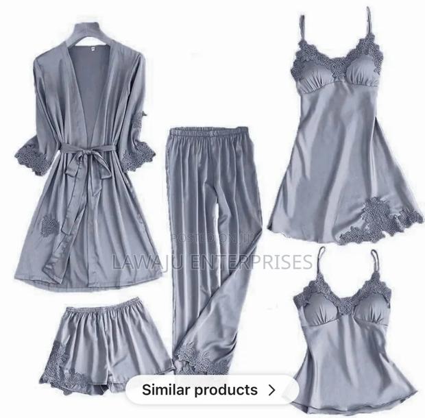 Grey 5pc Pajama Set - thumbnail 3