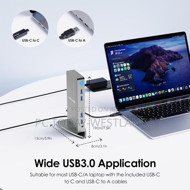 Wavlink USB C Ultrahd Universal Laptop Docking for Mac M1/M2 - thumbnail 6