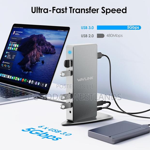 Wavlink USB C Ultrahd Universal Laptop Docking for Mac M1/M2 - thumbnail 9