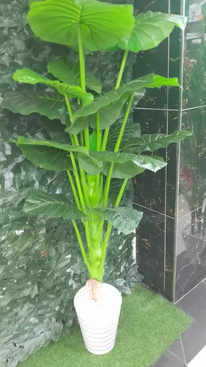 1.6m Long Artificial Green Plant With Vase on Offer