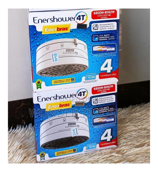 Enershower Enerbras Shower Head Salty,Borehole +Normal Water