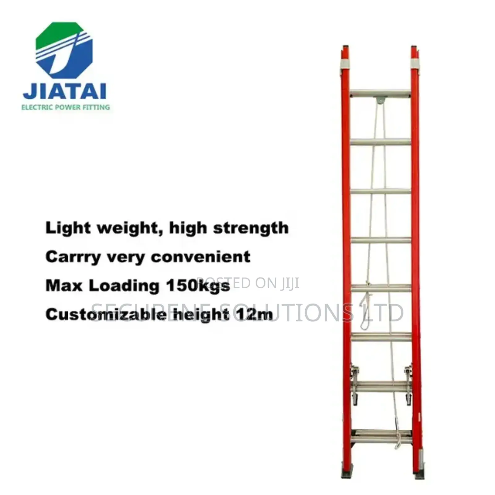 16ft Fiberglass FRP Twin Double Extension Ladder En131