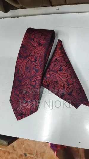 Plain Ties With Pocket Square