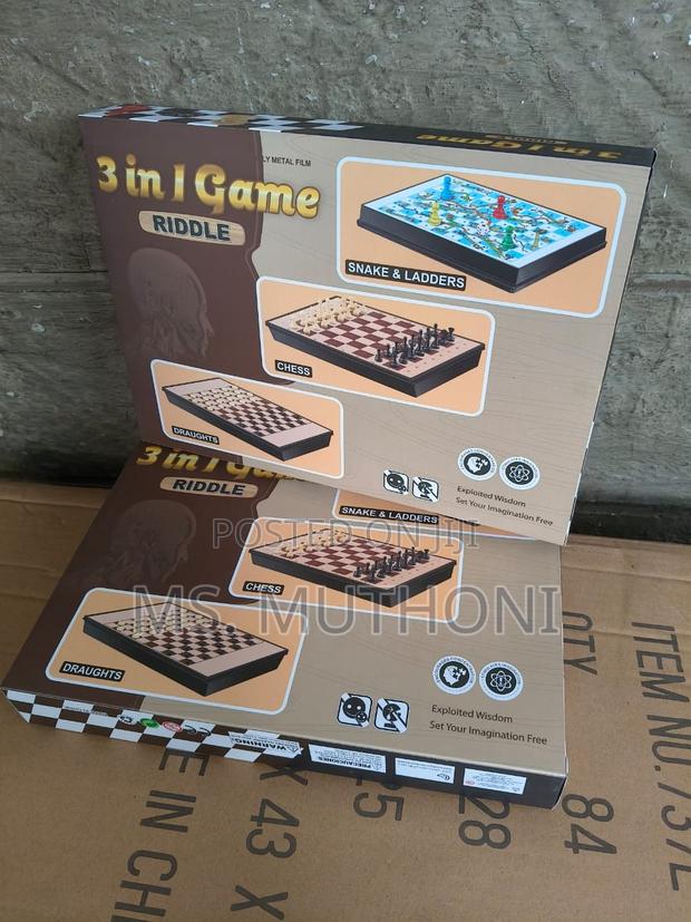 3 IN 1 RIDDLE ( CHESS , SNAKE LADDER , Draught) - main view