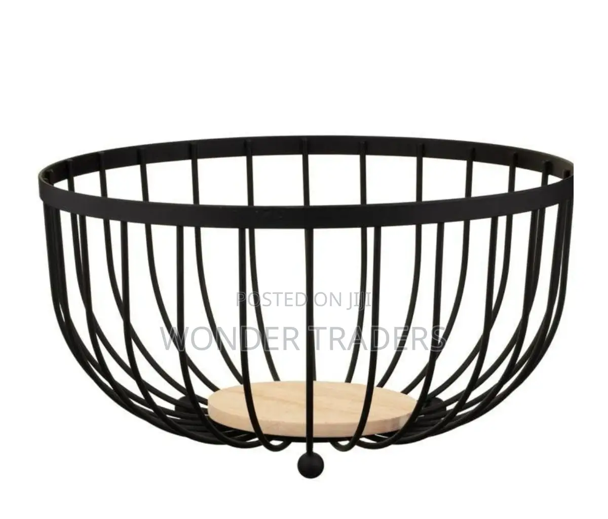 Fruit Basket With Wooden Base