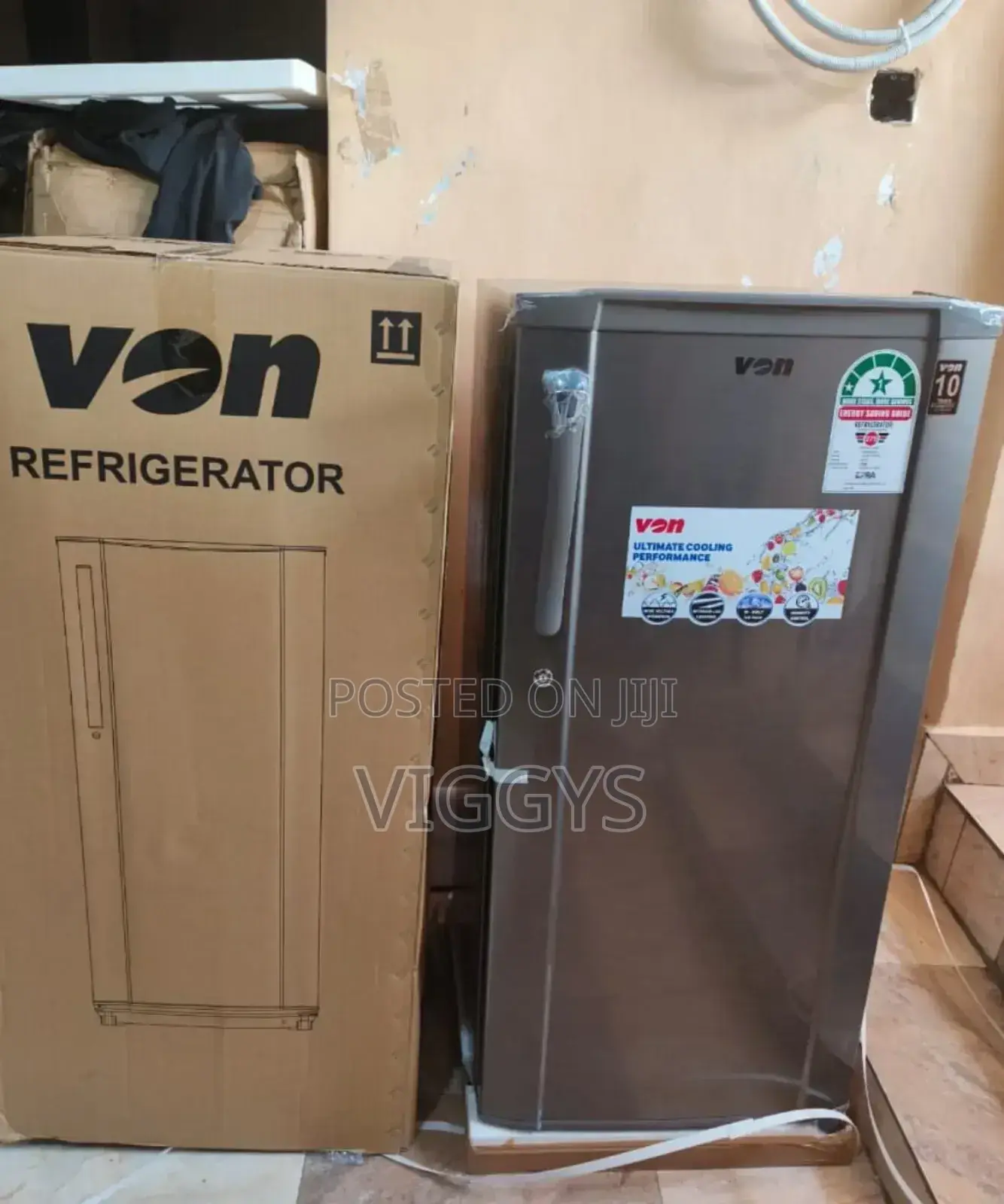 New Von Vars-23d Single Door Fridge 185lf