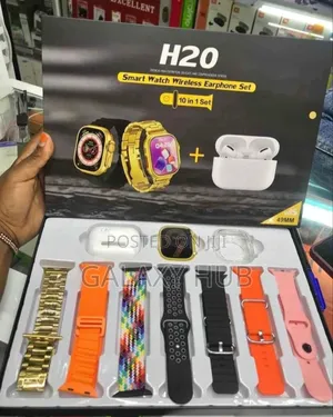 H20 Ultra Smart Watch With Bluetooth Wireless Earphones