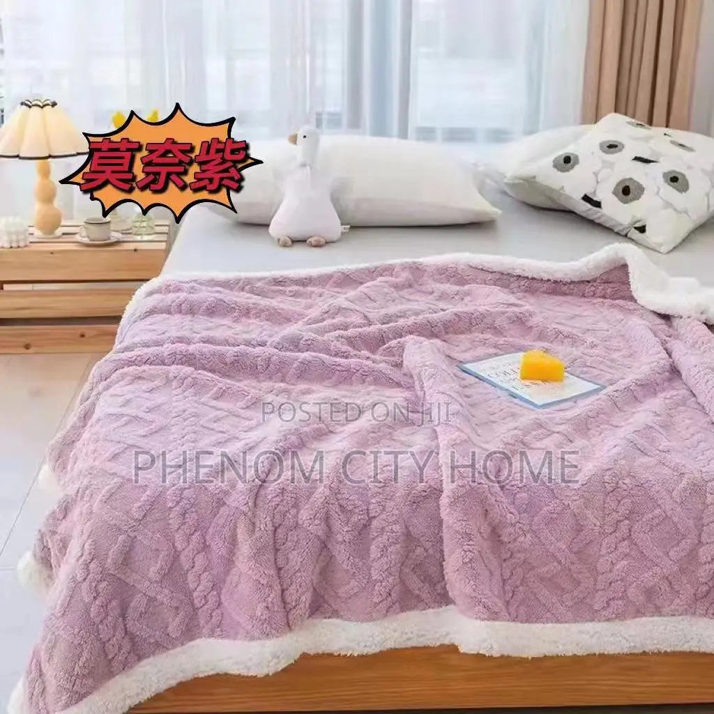 Thick Sherpa Throw Blanket Available