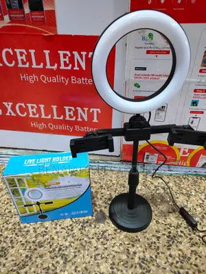Ring Light With Stand Two Holders(New). Good for Streaming