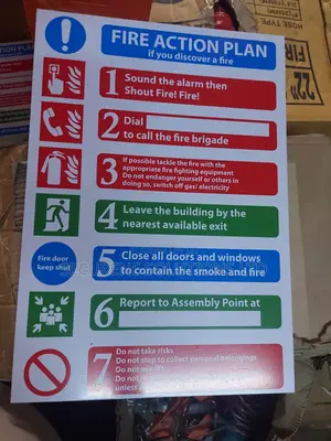 Fire Action Plan Sign