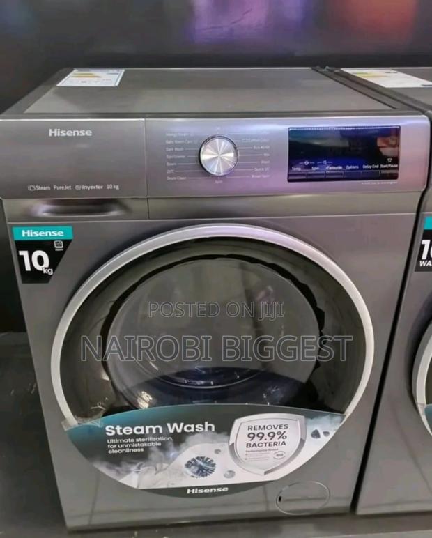 Hisense 10kg Front Load Washing Machine: Wash And Dry - main view
