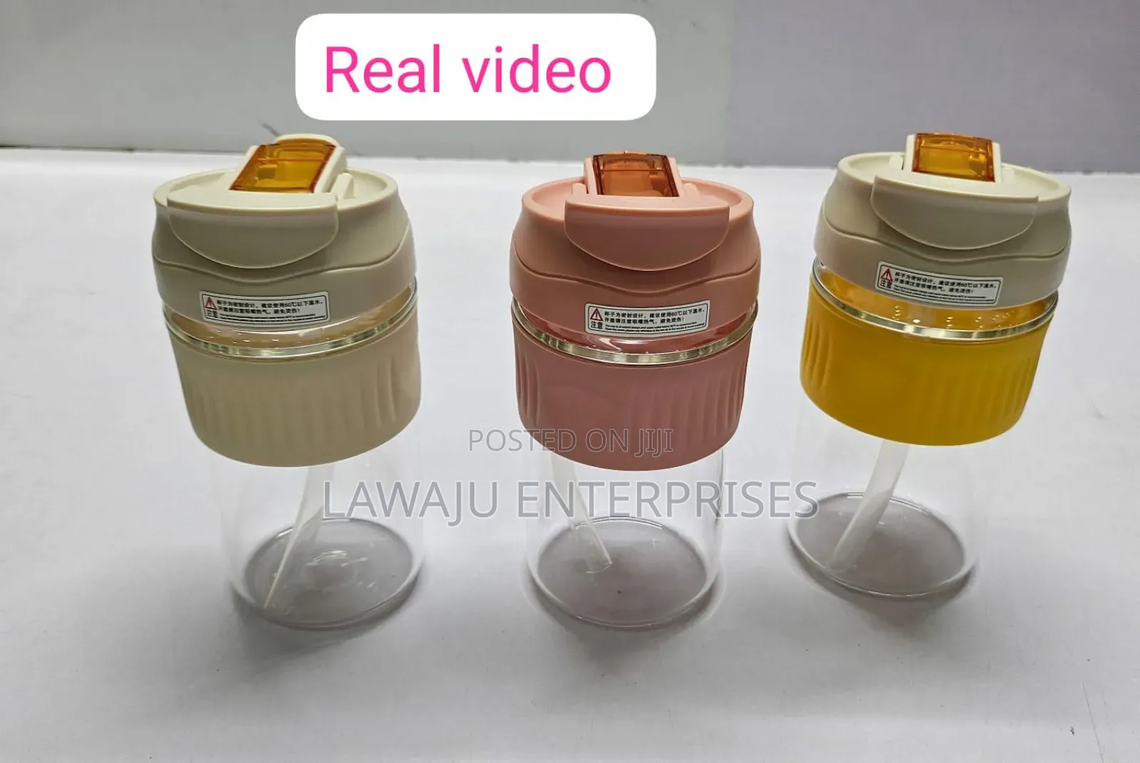 Pink 550ml Borosilicate Thermocup