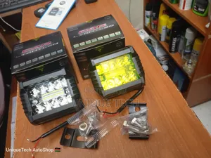 Bright Yellow and White "4×3" LED Fog Lights 2 Pack