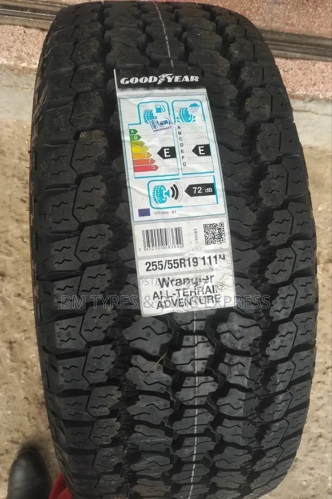 255 /55 R19 Goodyear Tyres.