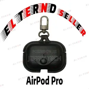 Leather Hook Case For Airpods Pro - Black Color