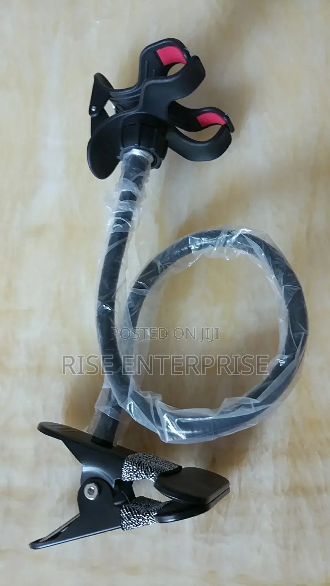 ‘Metallic Flexible Adjustable Phone Clip Holder.