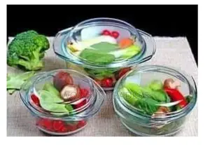 Signature Set of 3 Glass Casserol