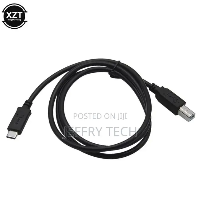 USB 3.1 Type C Male Connector to USB 2.0 B Type Male Data Ca