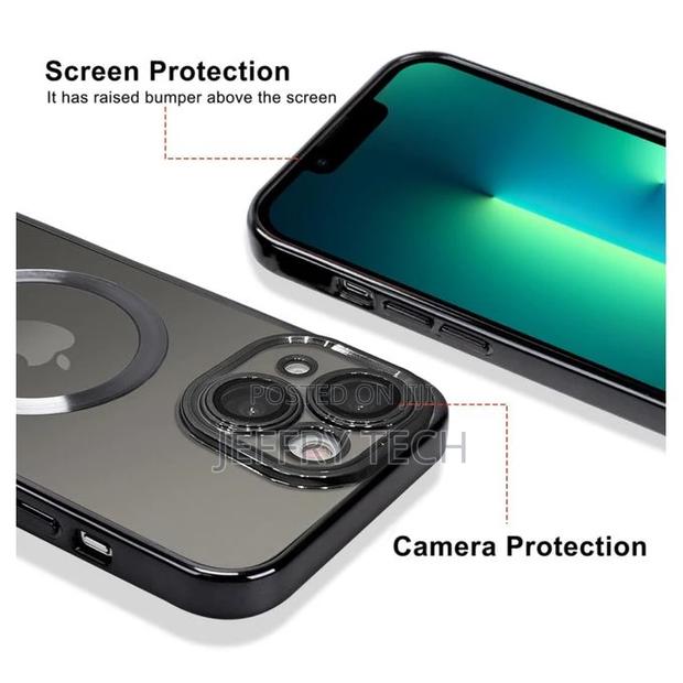 iPhone 13 Magnetic Case - Magsafe - Shockproof - Black Edge - thumbnail 3