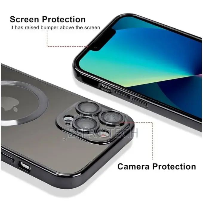 iPhone 13 Pro Max Magnetic Case - Magsafe - Shockproof - Bla