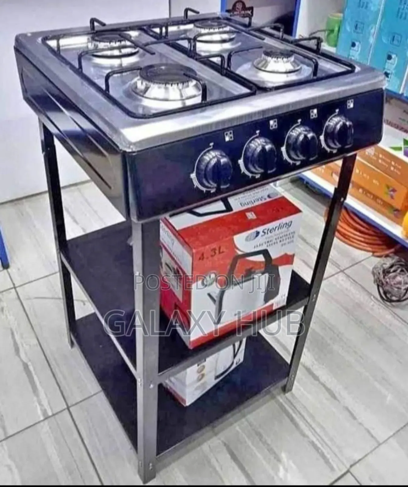 Ramtons 4 Burner Standing Cooker With Shelf