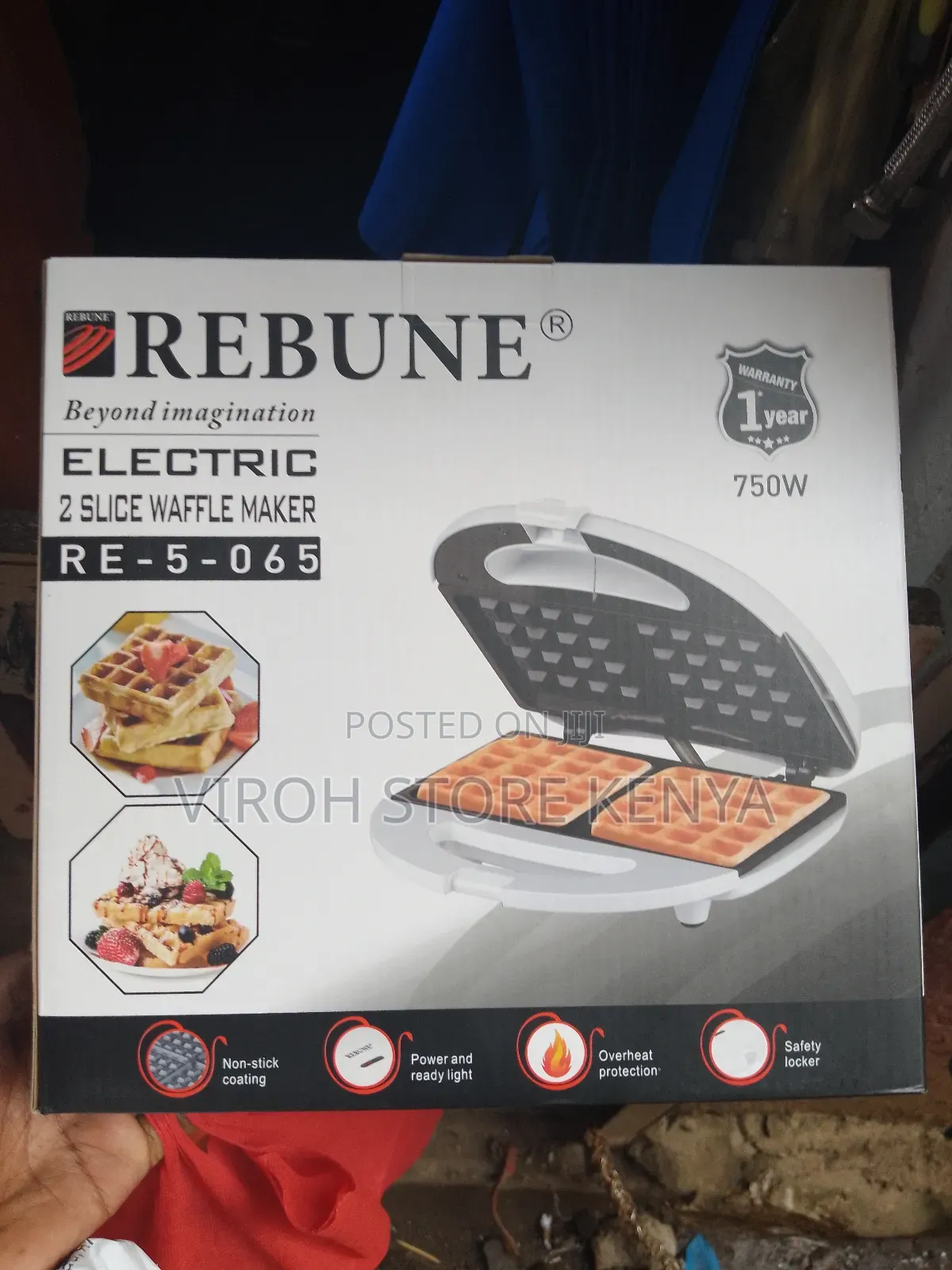 Rebune 2 Slice Waffle Maker