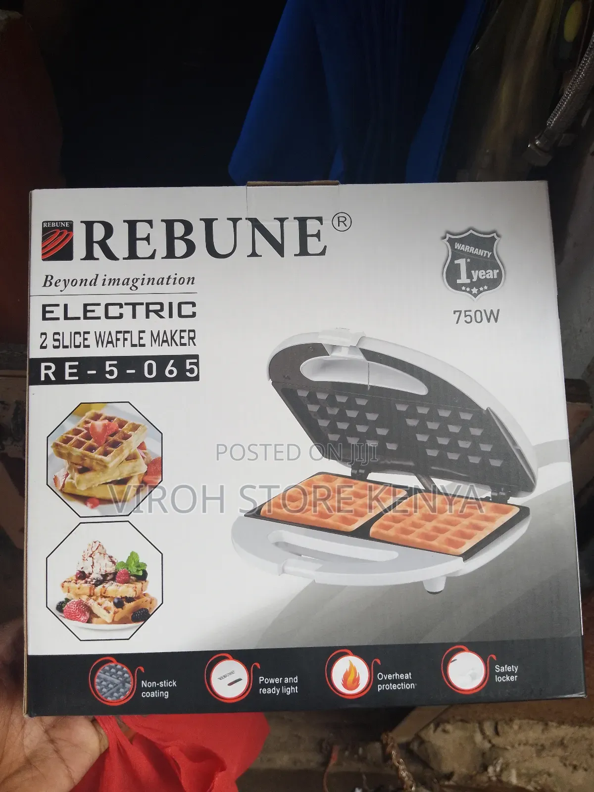 Rebune 2 Slice Waffle Maker